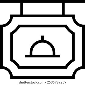 restaurant icon. Thin linear style design isolated on white background