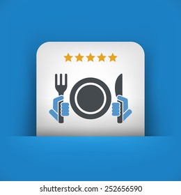 Restaurant icon. Top rating.