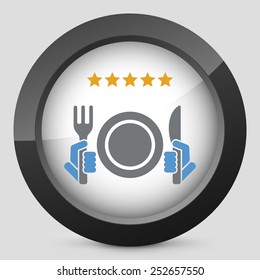 Restaurant icon. Top rating.