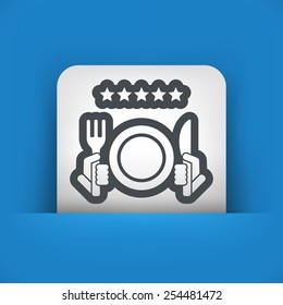 Restaurant icon. Top rating.