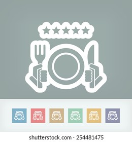 Restaurant icon. Top rating.