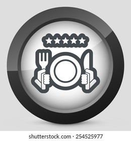 Restaurant icon. Top rating.