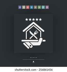 Restaurant icon. Top rating.