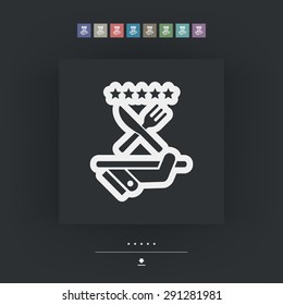 Restaurant icon. Top rating.