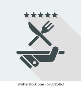 Restaurant icon. Top rating.