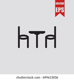 Restaurant icon in trendy isolated on grey background.Vector illustration.