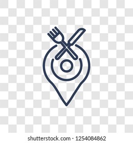 Restaurant icon. Trendy linear Restaurant logo concept on transparent background from Hotel and Restaurant collection