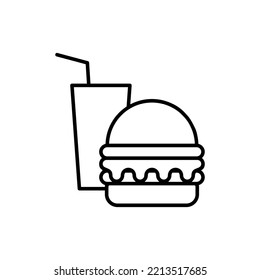 Vector de icono del restaurante. Ilustración. Símbolo o logotipo del café.