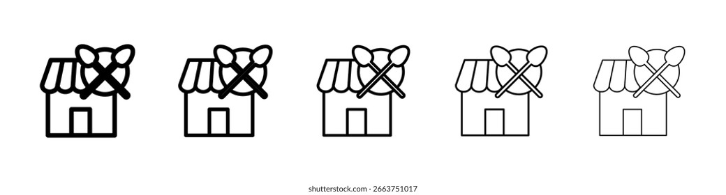 Icono de restaurante colección de Vector. EPS 10
