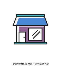 restaurant icon vector design. filled outline style