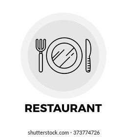 Restaurant icon vector. Flat icon isolated on the white background. Vector illustration.