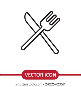 Restaurant icon vector flat simple liner illustration on whitebackground..eps