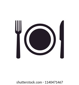 restaurant icon vector. fork and knife