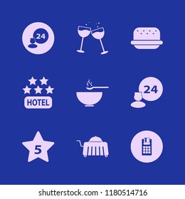 restaurant icon. restaurant vector icons set burger, soup, room service and pos terminal