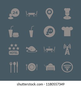 restaurant icon. restaurant vector icons set fast food, table chairs, dining table restaurant and room service