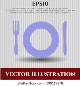 Ilustración vectorial de icono de restaurante
