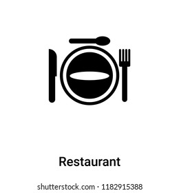 Restaurant icon vector isolated on white background, logo concept of Restaurant sign on transparent background, filled black symbol