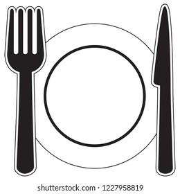 Restaurant icon vector isolated on white background. Restaurant icon in flat style. Template for app, label, logo, menu and web site. Creative art concept, vector illustration