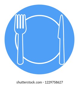 Restaurant icon vector isolated on white background. Restaurant icon in flat style. Template for app, label, logo, menu and web site. Creative art concept, vector illustration