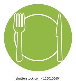 Restaurant icon vector isolated on white background. Restaurant icon in flat style. Template for app, label, logo, menu and web site. Creative art concept, vector illustration
