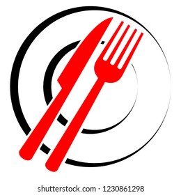 Restaurant icon vector isolated on white background. Restaurant icon in flat style. Template for app, label, logo, menu and web site. Creative art concept, vector illustration
