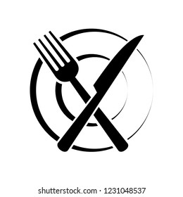 Restaurant icon vector isolated on white background. Restaurant icon in flat style. Template for app, label, logo, menu and web site. Creative art concept, vector illustration