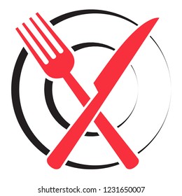 Restaurant icon vector isolated on white background. Restaurant icon in flat style. Template for app, label, logo, menu and web site. Creative art concept, vector illustration