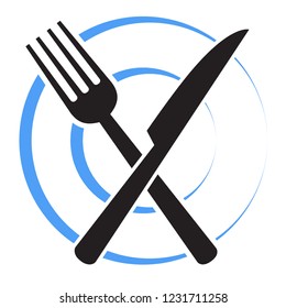 Restaurant icon vector isolated on white background. Restaurant icon in flat style. Template for app, label, logo, menu and web site. Creative art concept, vector illustration