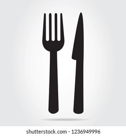Restaurant icon vector isolated on gray background. Restaurant icon in flat style. Template for app, label, logo, menu and web site. Creative art concept, vector illustration
