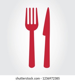 Restaurant icon vector isolated on gray background. Restaurant icon in flat style. Template for app, label, logo, menu and web site. Creative art concept, vector illustration