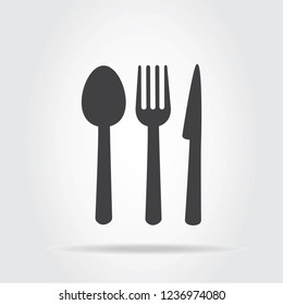 Restaurant icon vector isolated on gray background.  Template for app, label, logo, menu and web site. Creative art concept, vector illustration