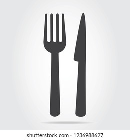 Restaurant icon vector isolated on gray background. Restaurant icon in flat style. Template for app, label, logo, menu and web site. Creative art concept, vector illustration