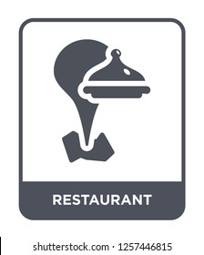 restaurant icon vector on white background, restaurant trendy filled icons from Maps and locations collection, restaurant simple element illustration