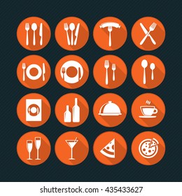 Restaurant Icon Vector Pack. Cooking and kitchen icons.