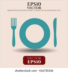 restaurant icon vector symbol flat eps jpg app web concept