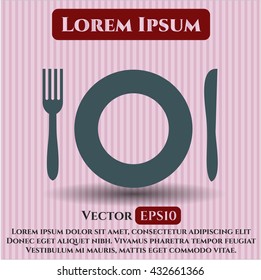 restaurant icon vector symbol flat eps jpg app web concept