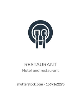 Restaurant icon vector. Trendy flat restaurant icon from hotel collection isolated on white background. Vector illustration can be used for web and mobile graphic design, logo, eps10