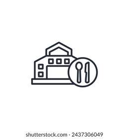 Restaurant icon. vector.Editable stroke.linear style sign for use web design,logo.Symbol illustration.