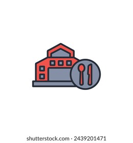 Restaurant icon. vector.Editable stroke.linear style sign for use web design,logo.Symbol illustration.