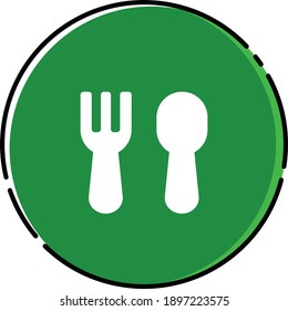 Restaurant icon for website, app and printing purposes.