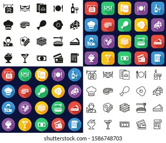 Restaurant Icons All In One Big Set