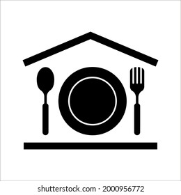 Iconos del restaurante aislados en fondo blanco. modificable por color