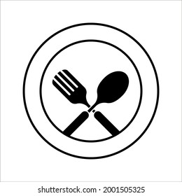 Restaurant icons isolated on white Background. color editable