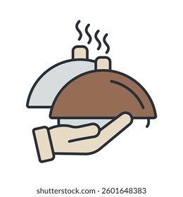 restaurant icons isolated on White Background. Flat style design