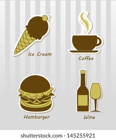 restaurant icons over gray background vector illustration