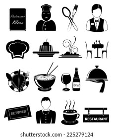 Restaurant icons set