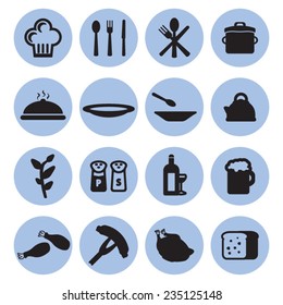 Restaurant icons set 