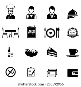 Restaurant icons set