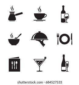 Restaurant icons set