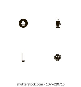 Restaurant icons set. cup, tasty, drink and coffee